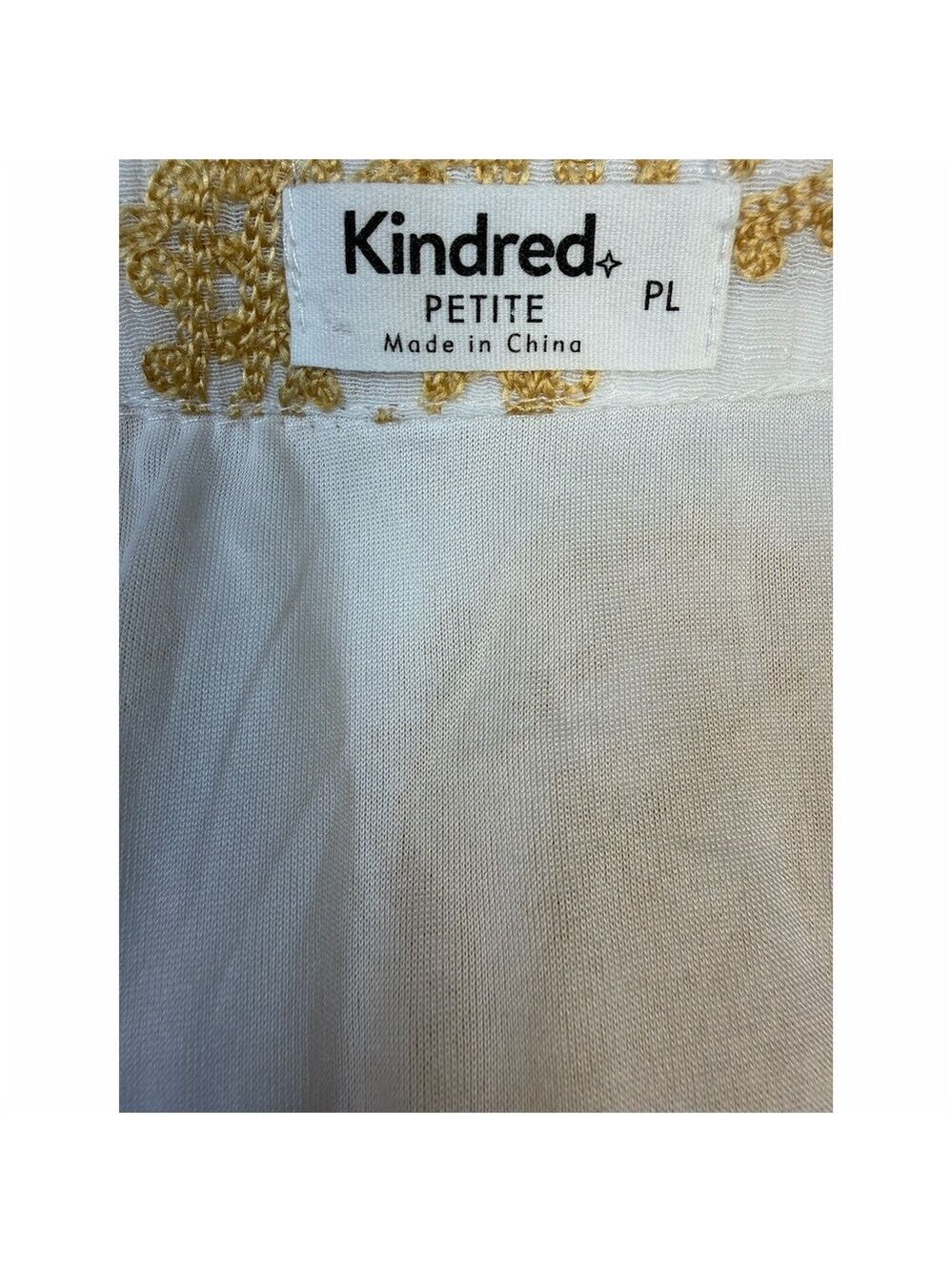 Anthropologie  Kindred  Kindred Dress Womens PL White Paisley Boho Peasant Midi - Picture 9 of 11